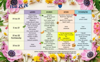 Menus scolaires MAI 2026